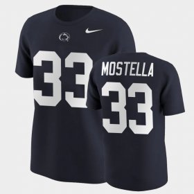 #33 Bryce Mostella College Football Penn State Name & Number Mens Navy T-Shirt 202504-663