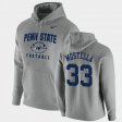 #33 Bryce Mostella Oopty Oop PSU Football Pullover Mens Gray Hoodie 830444-958