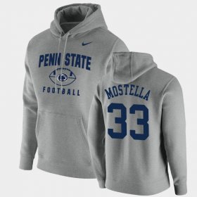#33 Bryce Mostella Oopty Oop PSU Football Pullover Mens Gray Hoodie 830444-958