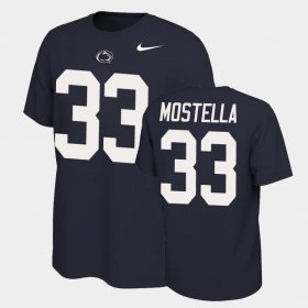 #33 Bryce Mostella Name and Number PSU Name & Number Retro Men Navy T-Shirt 850285-746