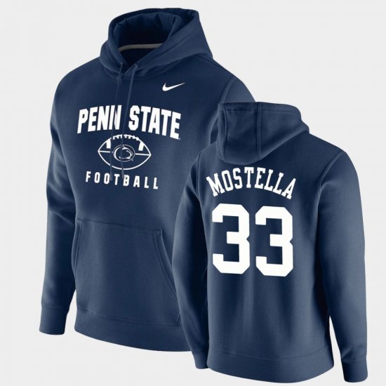 #33 Bryce Mostella Oopty Oop Penn State Football Pullover Men\'s Navy Hoodie 808179-706