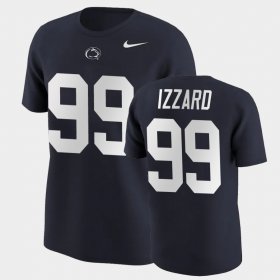 #99 Coziah Izzard College Football PSU Name & Number Mens Navy T-Shirt 624803-207