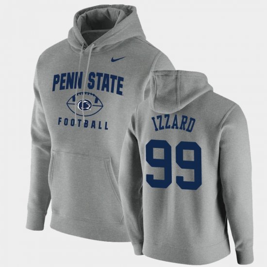 #99 Coziah Izzard Oopty Oop Penn State Nittany Lions Football Pullover Men Gray Hoodie 390173-398