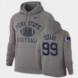 #99 Coziah Izzard Retro Football Penn State Pullover Men's Heathered Gray Hoodie 575446-215