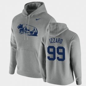 #99 Coziah Izzard Vintage School Logo Penn State Pullover Men's Heathered Gray Hoodie 251326-201