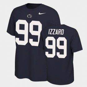 #99 Coziah Izzard Name and Number Penn State Name & Number Retro Mens Navy T-Shirt 144593-393