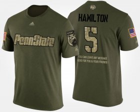 #5 DaeSean Hamilton Military PSU Short Sleeve With Message Mens Camo T-Shirt 566571-903
