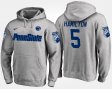 #5 DaeSean Hamilton Name and Number Penn State Nittany Lions Men's Gray Hoodie 850911-344