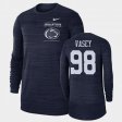 #98 Dan Vasey 2021 Sideline Velocity Penn State Long Sleeve Mens Navy T-Shirt 246775-927