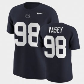 #98 Dan Vasey College Football Penn State Name & Number Men Navy T-Shirt 369810-599