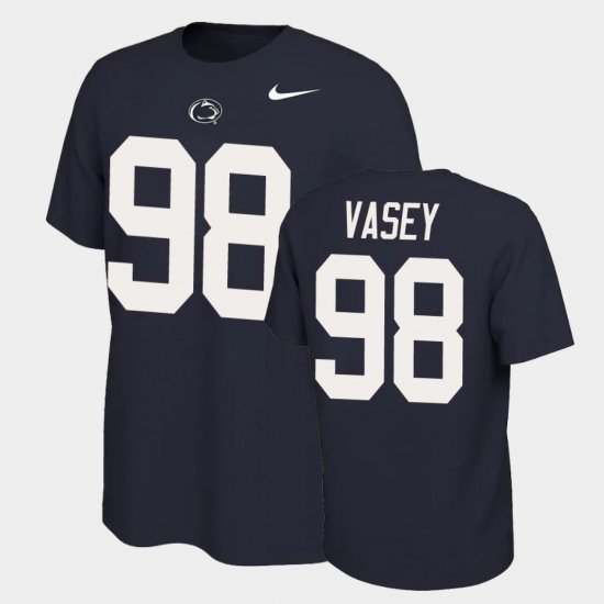 #98 Dan Vasey Name and Number Penn State Name & Number Retro Mens Navy T-Shirt 688889-131