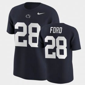 #28 Devyn Ford College Football PSU Name & Number Men's Navy T-Shirt 388744-567
