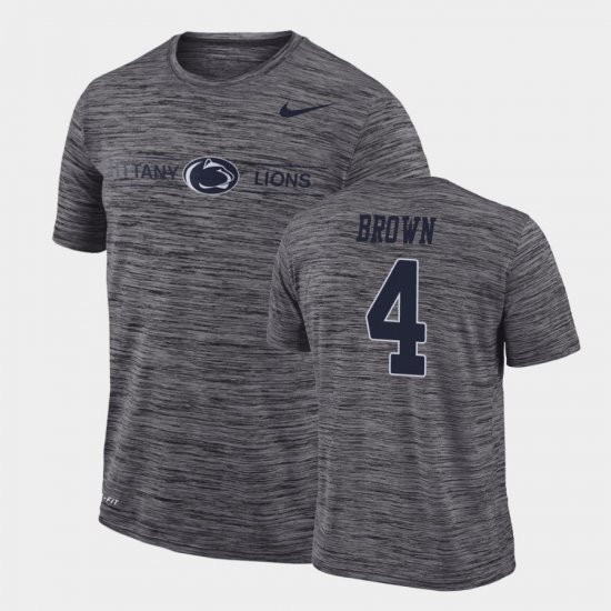 #4 Journey Brown GFX Velocity Penn State Nittany Lions Sideline Legend Performance Mens Gray T-Shirt 706933-980