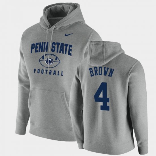 #4 Journey Brown Oopty Oop Nittany Lions Football Pullover Mens Gray Hoodie 155554-551