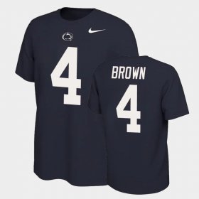 #4 Journey Brown Name and Number Nittany Lions Name & Number Retro Men Navy T-Shirt 975804-937