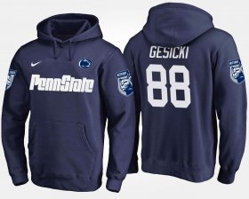 #88 Mike Gesicki Name and Number Penn State Mens Navy Hoodie 806770-322