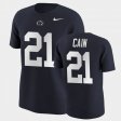#21 Noah Cain College Football Penn State Nittany Lions Name & Number Men Navy T-Shirt 537458-161