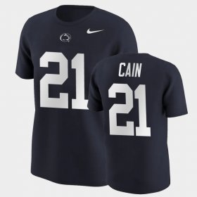 #21 Noah Cain College Football Penn State Nittany Lions Name & Number Men Navy T-Shirt 537458-161