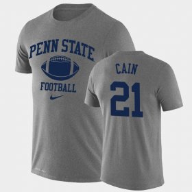 #21 Noah Cain Retro Football Penn State Lockup Legend Performance Men's Heathered Gray T-Shirt 579776-874