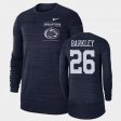#26 Saquon Barkley 2021 Sideline Velocity Penn State Long Sleeve Men's Navy T-Shirt 136020-602