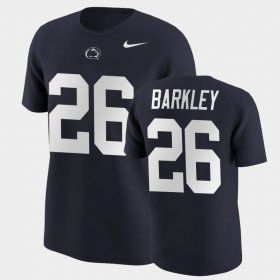 #26 Saquon Barkley College Football Nittany Lions Name & Number Men's Navy T-Shirt 921339-364