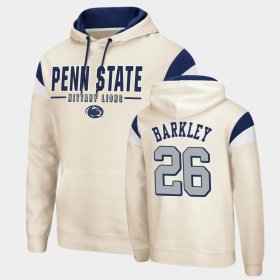 #26 Saquon Barkley Fortress Penn State Pullover Mens Cream Hoodie 768047-548