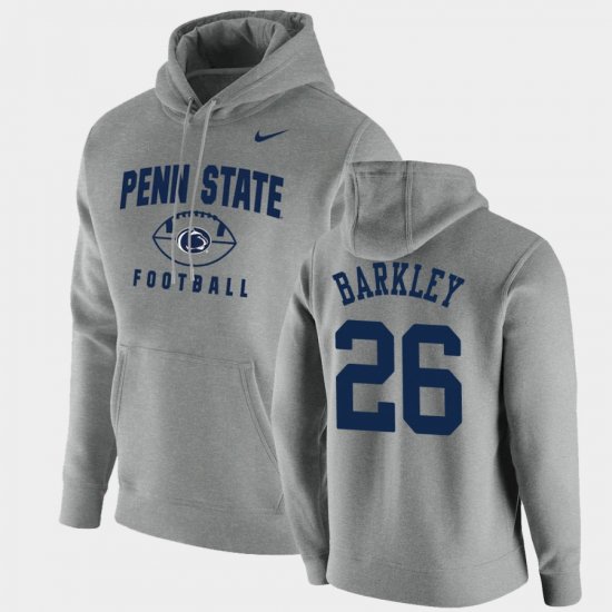 #26 Saquon Barkley Oopty Oop Penn State Football Pullover Mens Gray Hoodie 815433-917