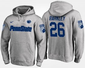 #26 Saquon Barkley Name and Number Penn State Men Gray Hoodie 866948-377