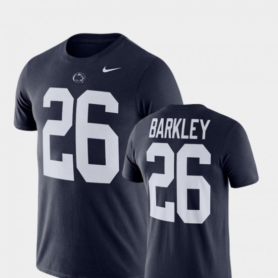 #26 Saquon Barkley College Football PSU Name & Number Mens Navy T-Shirt 337376-232