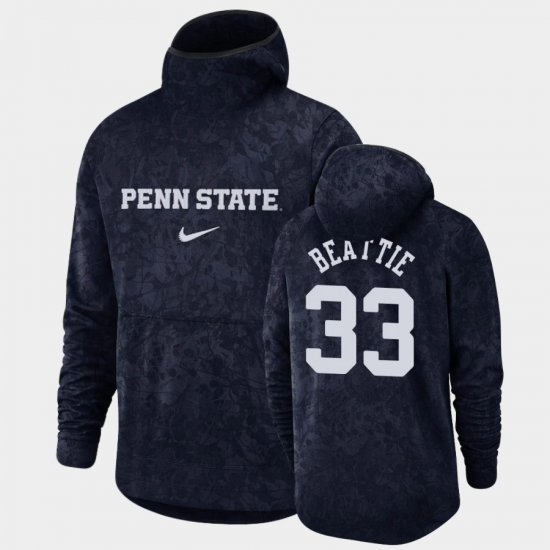 #33 Stephen Beattie Basketball Spotlight Penn State Pullover Team Logo Men\'s Navy Hoodie 512984-865