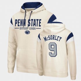 #9 Trace McSorley Fortress Nittany Lions Pullover Men's Cream Hoodie 353092-183