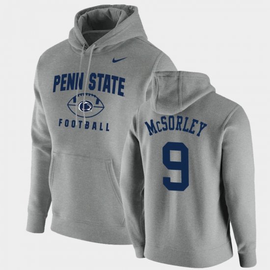 #9 Trace McSorley Oopty Oop PSU Football Pullover Mens Gray Hoodie 597355-731