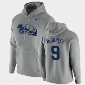 #9 Trace McSorley Vintage School Logo Penn State Nittany Lions Pullover Men Heathered Gray Hoodie 803856-295