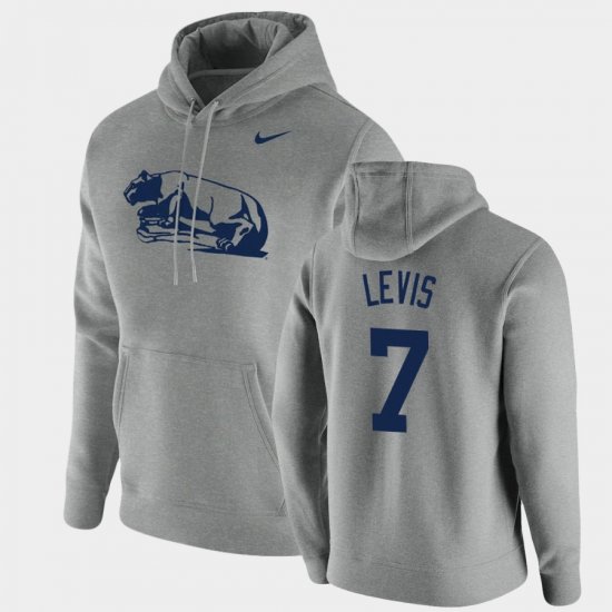 #7 Will Levis Vintage School Logo PSU Pullover Men\'s Heathered Gray Hoodie 198995-320