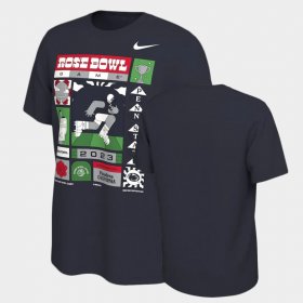 College Football PSU 2023 Rose Bowl Male Adult Mens Navy T-Shirt 213630-942