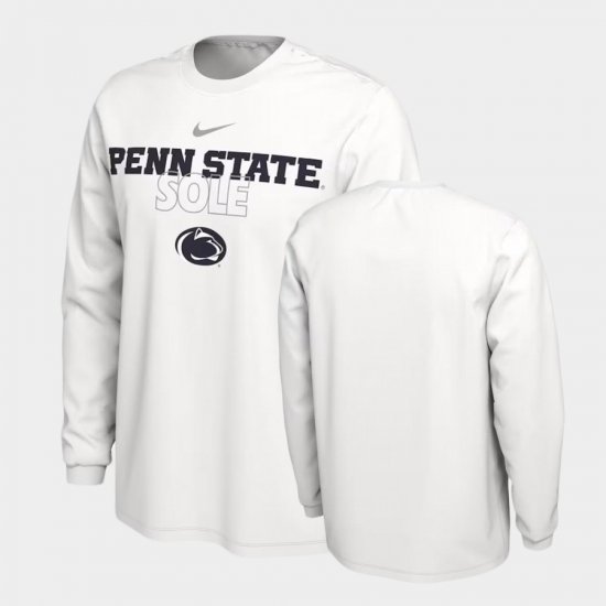 On Court Nittany Lions Long Sleeve Mens White T-Shirt 527022-616
