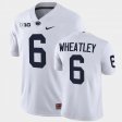 #6 Zakee Wheatley College Football Penn State Limited Men White Jersey 362596-926